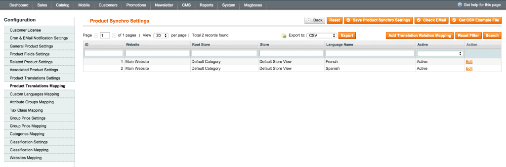 Magboxes Product Synchro Translations Product Settings