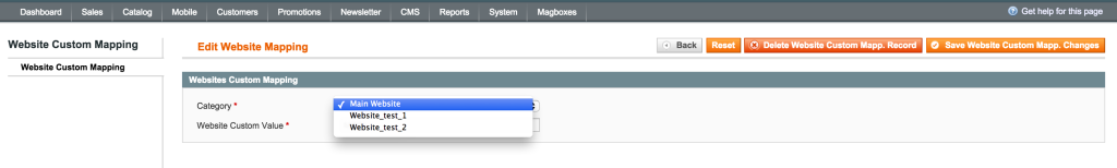 Magboxes Product Synchro Web Mapping