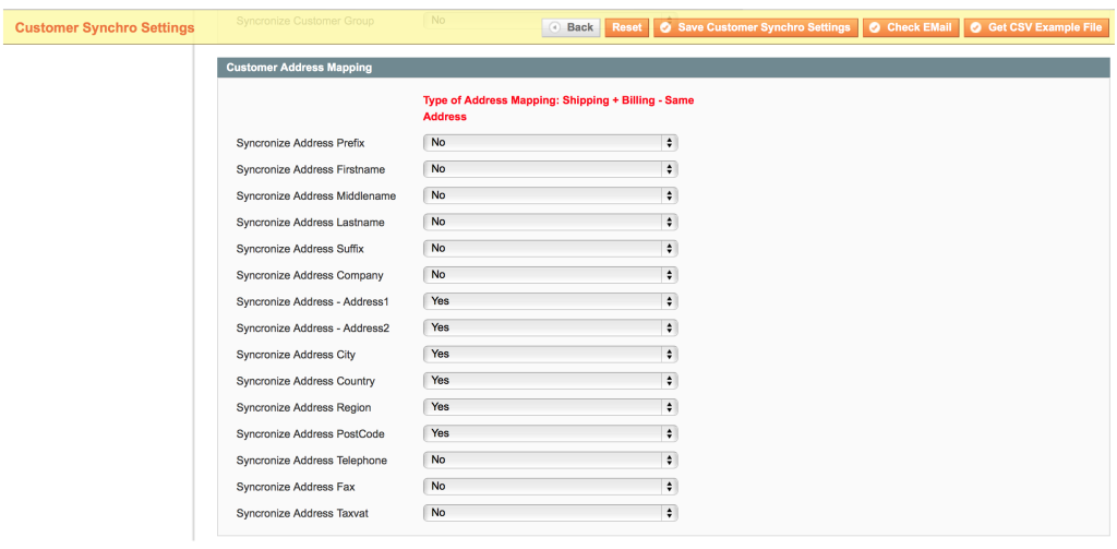 Magboxes Customer Synchro Address